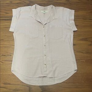 Thread & Supply Blush Pink Short-Sleeve Button-Up Shirt